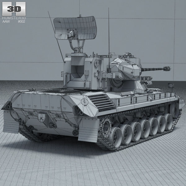 Flakpanzer Gepard 1A2 3D Model Hum3D