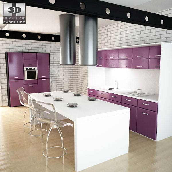 iKitcheni iSeti I3 3D imodeli Furniture on Hum3D