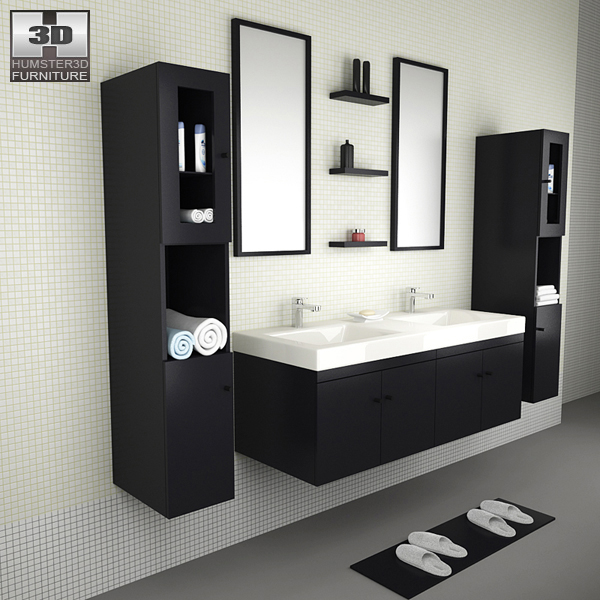 Bathroom Furniture 08 Set 3d Model - 3d max models free download interior bathroom