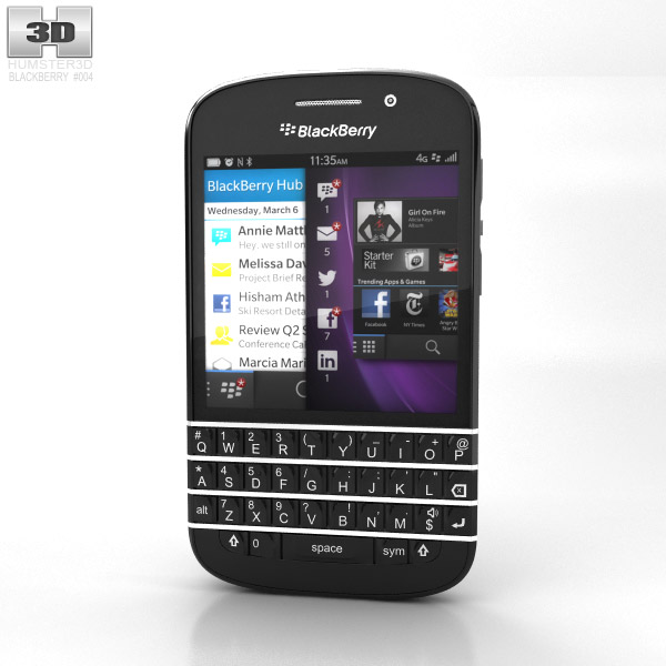 BlackBerry Q10 3d model BlackBerry Q10 3d model