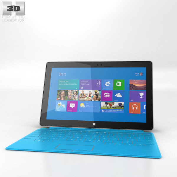 Microsoft Surface with Touch Cover 3d model Microsoft Surface with Touch Cover 3d model