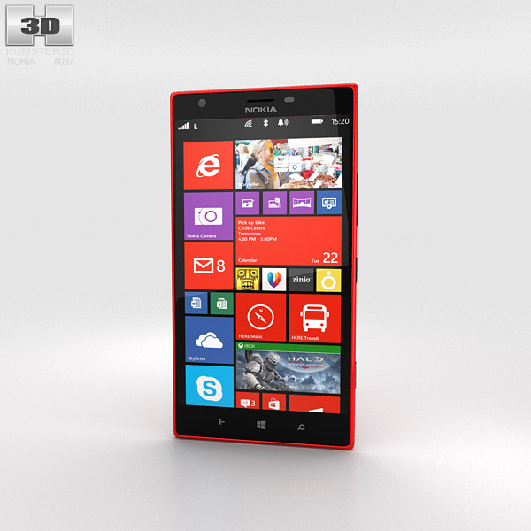 Nokia Lumia 1520 Red 3D model - Hum3D