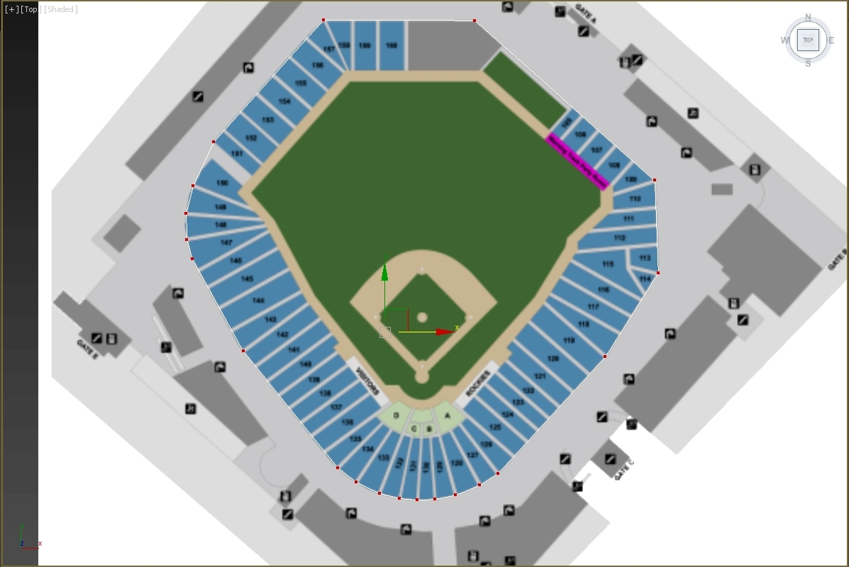 How We Made A Baseball Stadium 3d Model Hum3d Blog