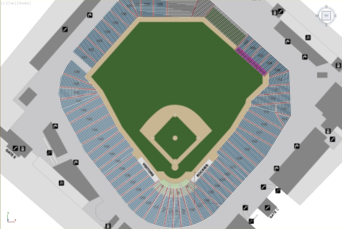 How We Made A Baseball Stadium 3d Model Hum3d Blog