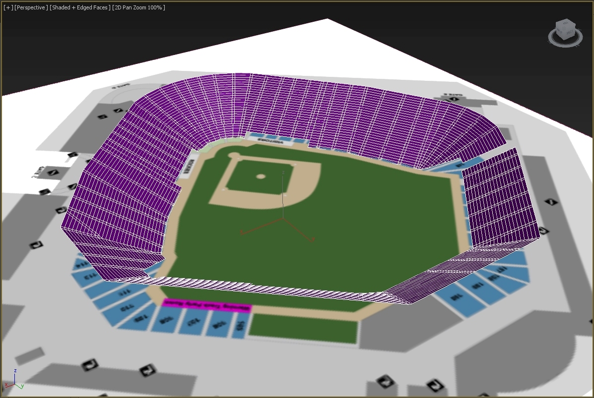 How We Made A Baseball Stadium 3d Model Hum3d Blog