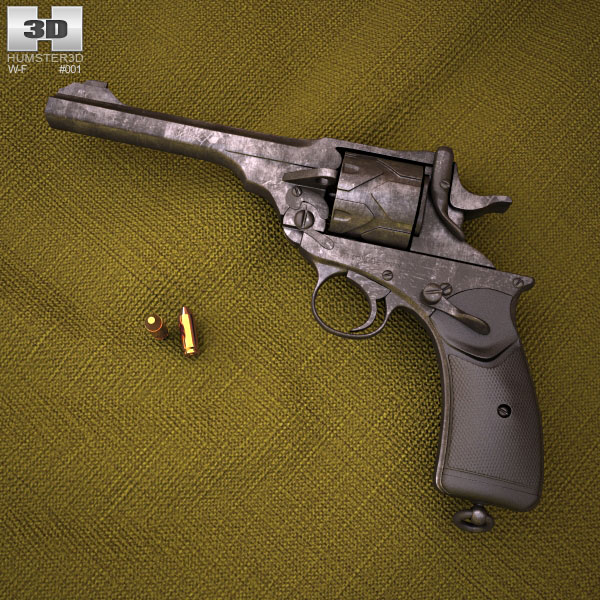 WebleyFosbery Automatic Revolver 3D model Hum3D
