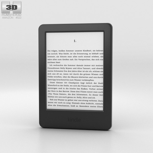 Amazon Kindle Touch Screen E Reader 3d Model Electronics On Hum3d