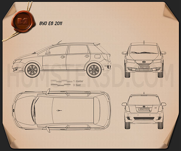 blueprint of byd e6 2011