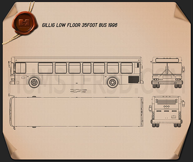 Gillig Low Floor Bus 2012 Blueprint Hum3d