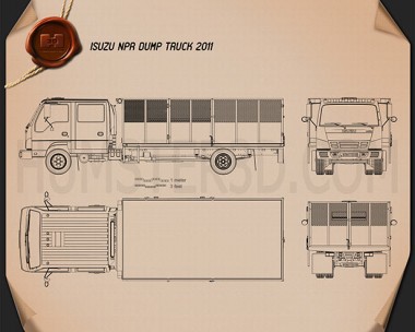 Truck blueprint 3D Models Download - Hum3D