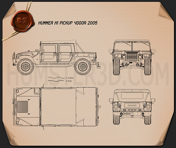 Hummer h1 чертеж