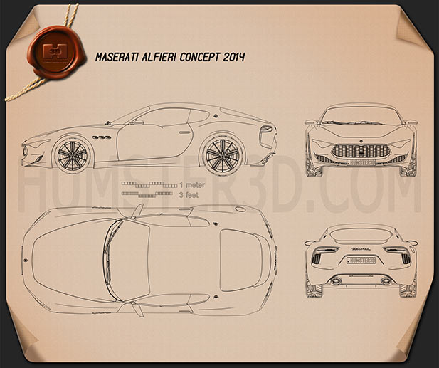 Maserati blueprint 3D Models Download - Hum3D Maserati blueprint 3D Models Download - Hum3D