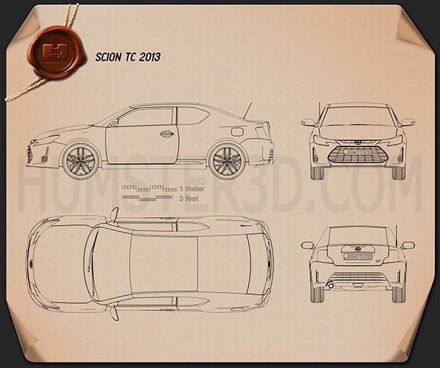 three of email the are an message parts Scion  tC 2014 Blueprint  Hum3D