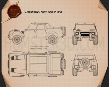 Lamborghini blueprint 3D Models Download - Hum3D