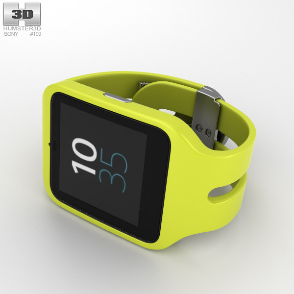 yellow 3 sony smartwatch