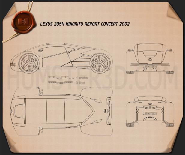 Lexus 2054 2002 Blueprint - Hum3D Lexus 2054 2002 Blueprint - Hum3D