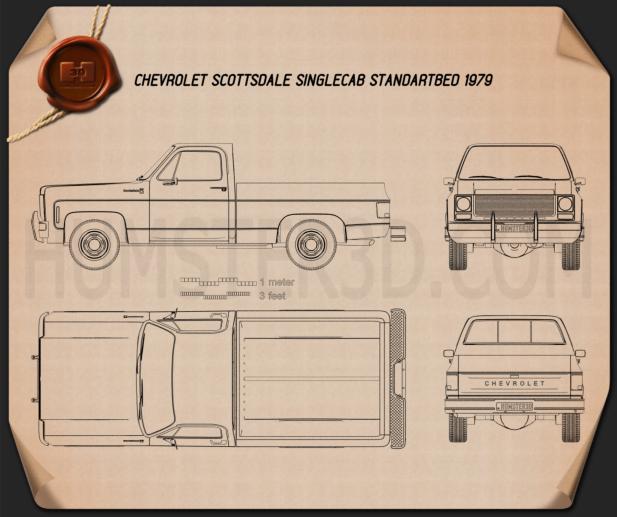 Chevrolet blueprint 3D Models Download - Hum3D