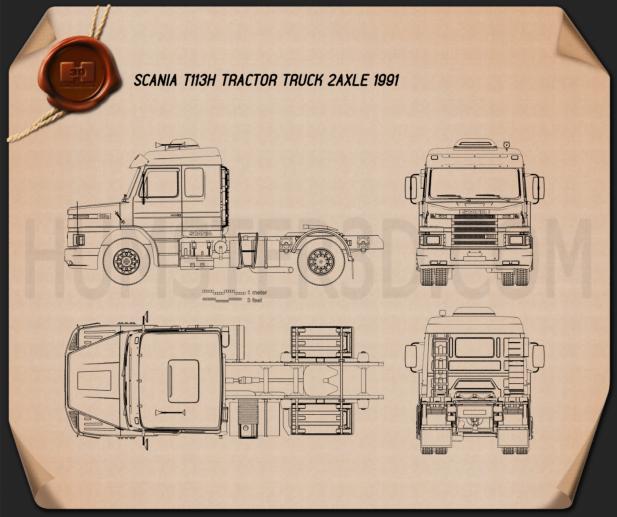 Truck Blueprint Download Hum3d