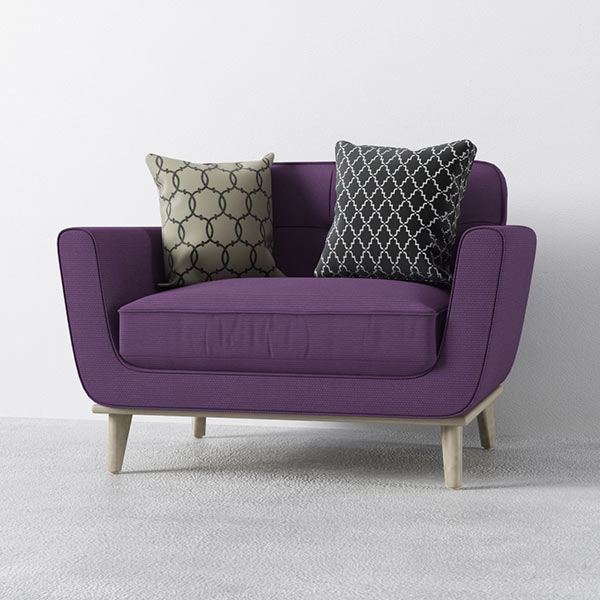 Purple sofa Download Free 3D models
