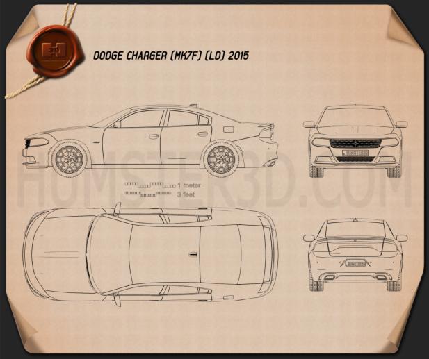 Чертеж dodge charger