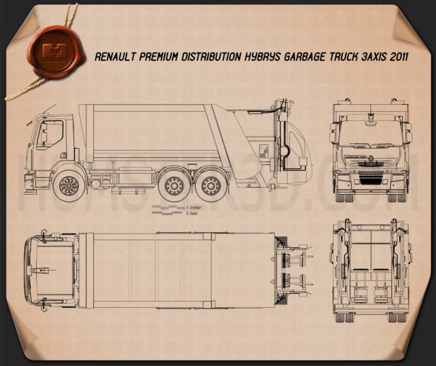 Renault Premium Distribution Hybrys Garbage Truck 2011 ... delorean wiring diagram 