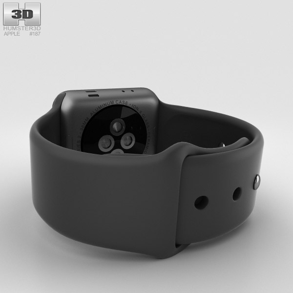 space gray aluminum black sport band