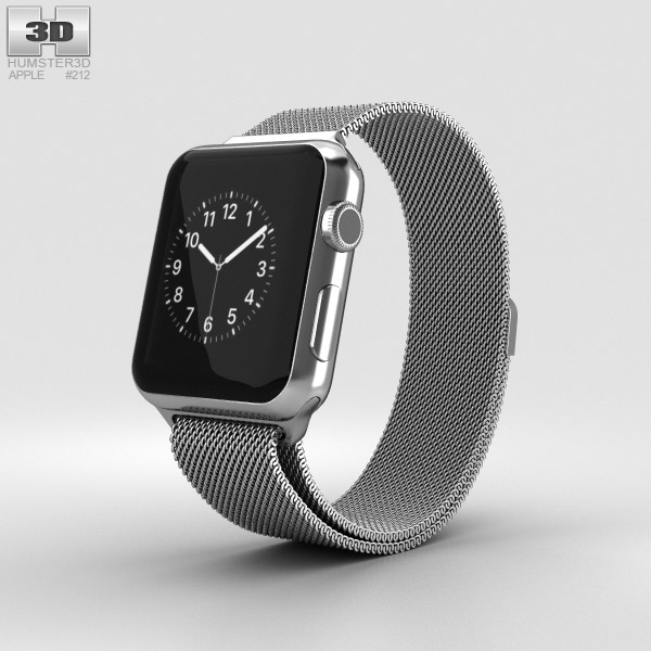 Apple Watch Series 3 Stainless Steel 38mm Case With Milanese Loop