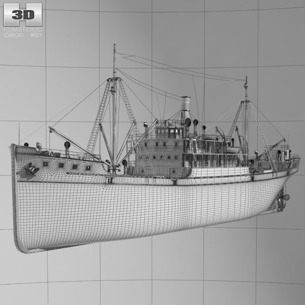 Cargo Ship 3d Model Free Download
