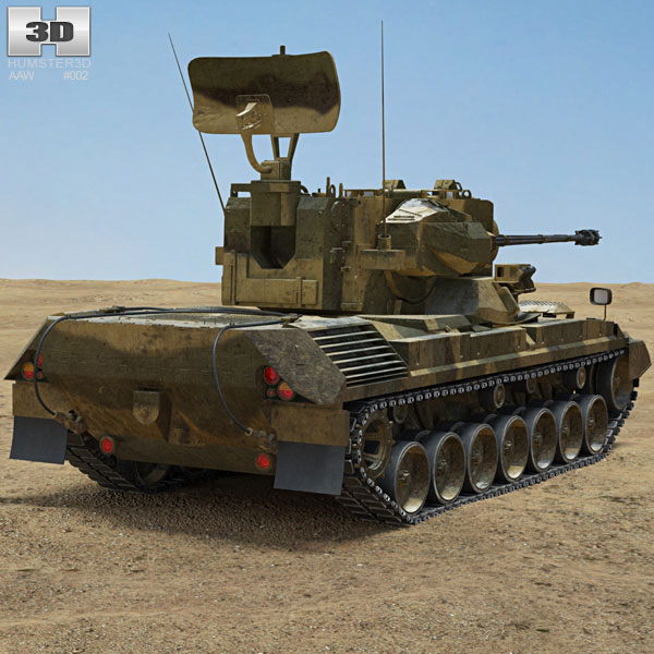 Flakpanzer Gepard 1A2 3D model - Hum3D