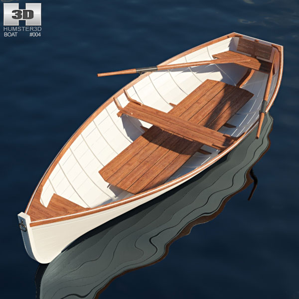 3d row boat model