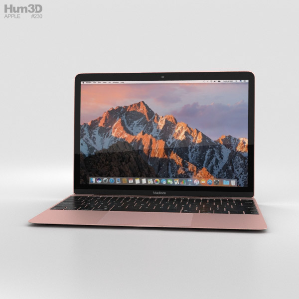 discount get macbook pro on Gold 3D (2017) MacBook Apple  Rose model Hum3D Electronics