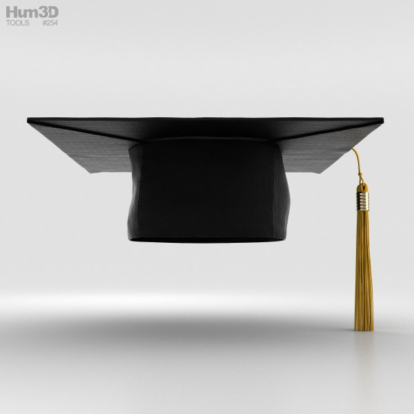Graduation Cap 3d Model Clothes On Hum3d