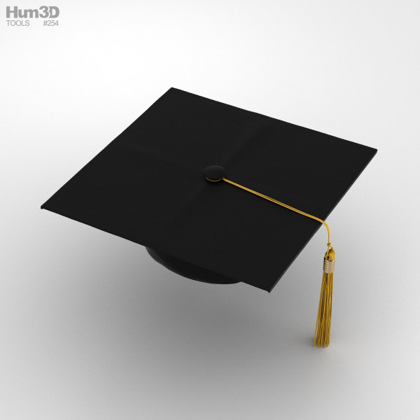 Graduation Cap 3d Model Clothes On Hum3d
