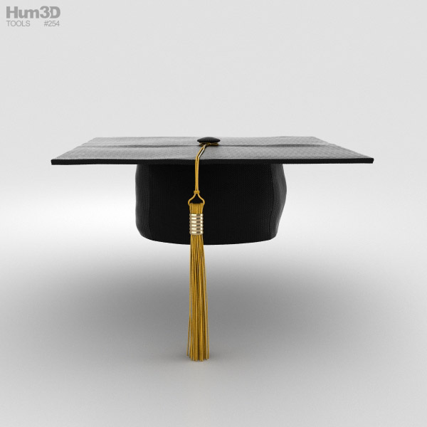 Graduation Cap 3d Model Clothes On Hum3d
