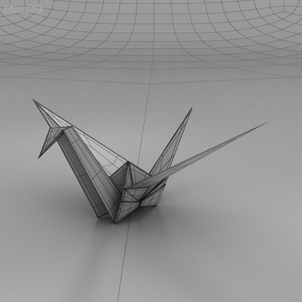 Origami Crane 3d Model Life And Leisure On Hum3d