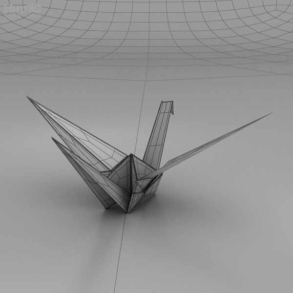 Origami Crane 3d Model Life And Leisure On Hum3d