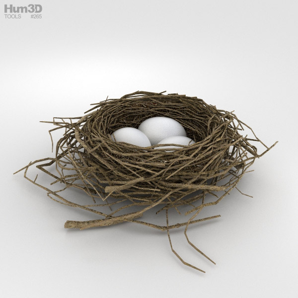 Bird Nest 3D model Plants on Hum3D