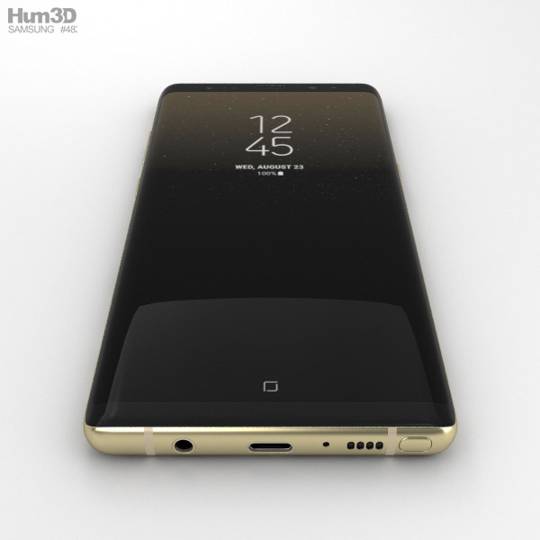 Samsung Galaxy Note 8 Maple Gold 3d Model Electronics On Hum3d