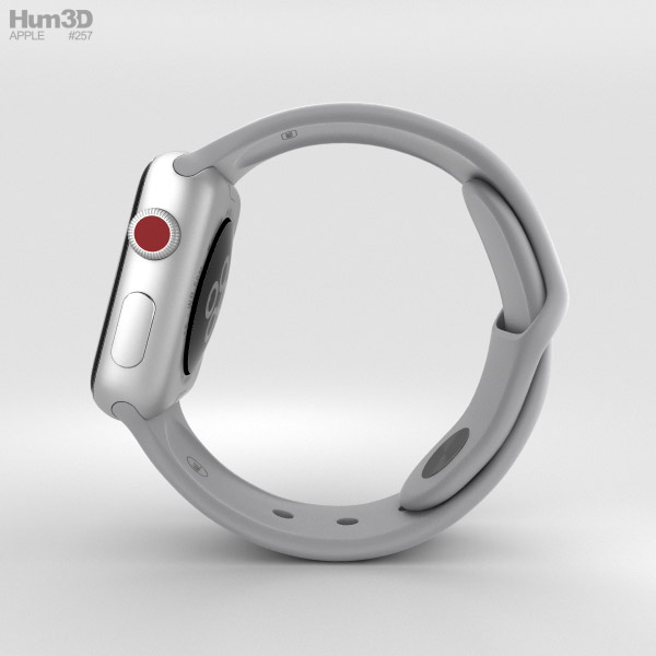 Apple Watch Series 3 38mm GPS + Cellular Silver Aluminum ...