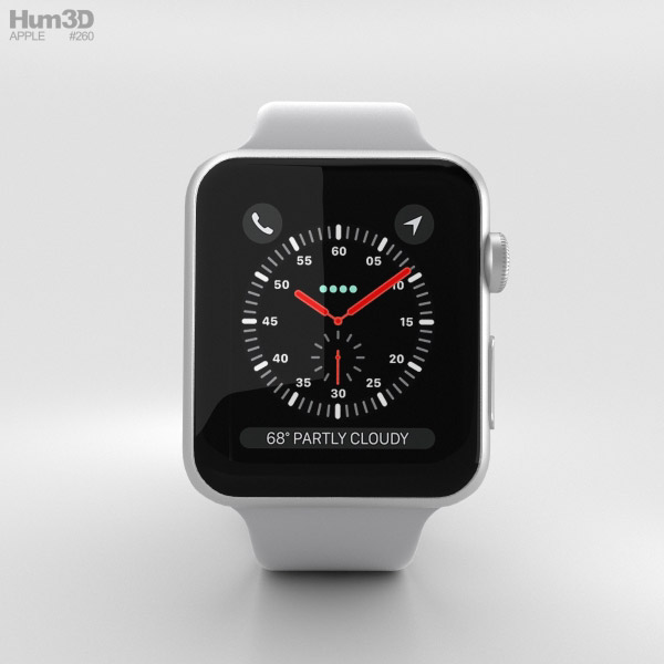 Apple Watch Series 3 42mm GPS + Cellular Silver Aluminum ...