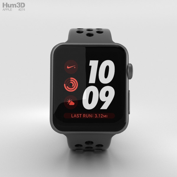 Apple Watch Series 3 Nike+ 38mm GPS Space Gray Aluminum ...