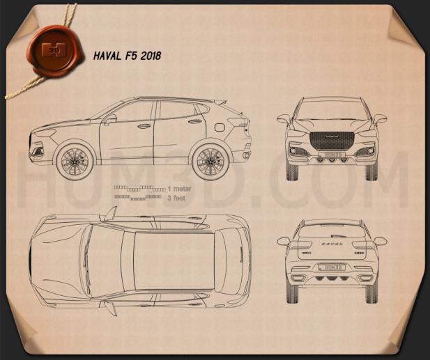 SUV blueprint Download - Hum3D