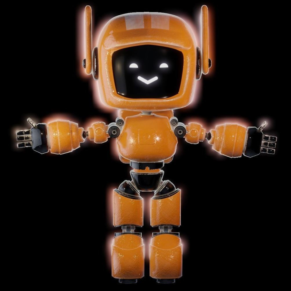 Orange Robot from Love Death and Robots Download Free 3D