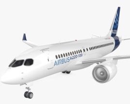 Airbus A220 100 3D model