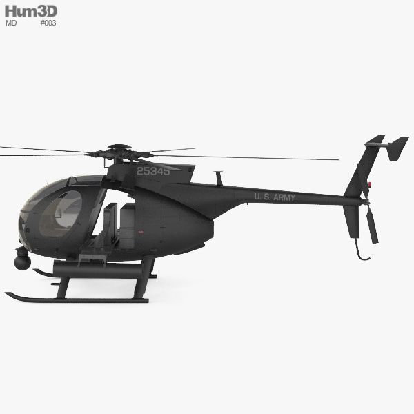 Md Helicopters Mh 6 Little Bird 3d Model Aircraft On Hum3d