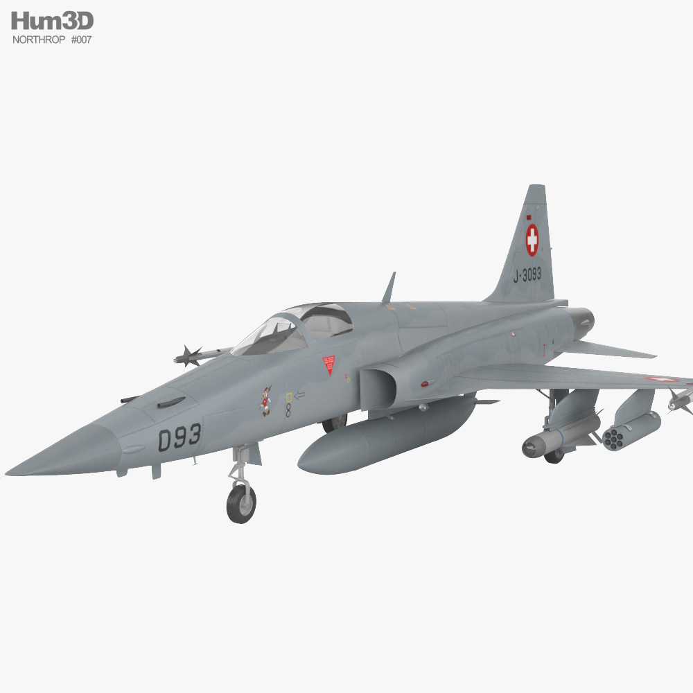 Northrop F-5 3D model - Aircraft on Hum3D