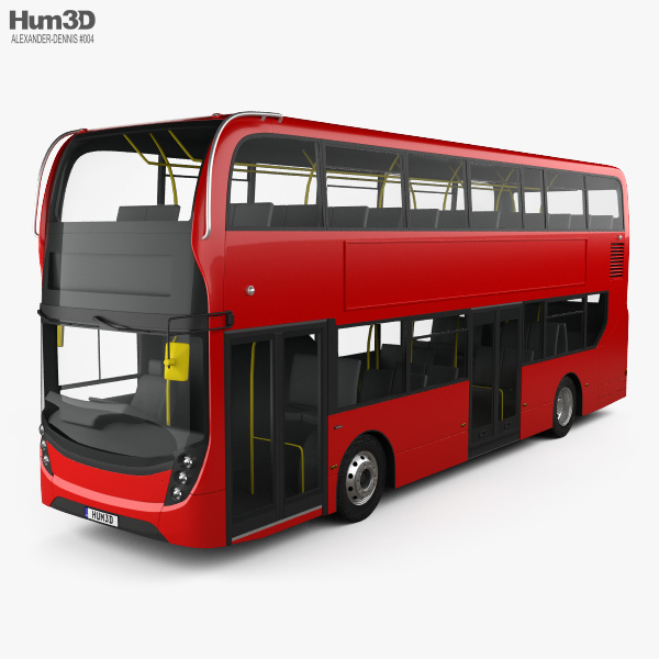 Alexander Dennis Enviro400 Double Decker Bus 2015 3d Model