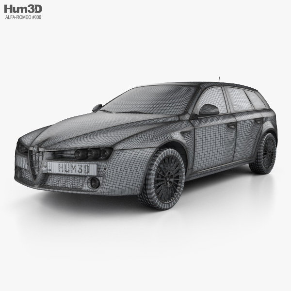 Alfa Romeo 159 Sportwagon 2011 3d Model Vehicles On Hum3d