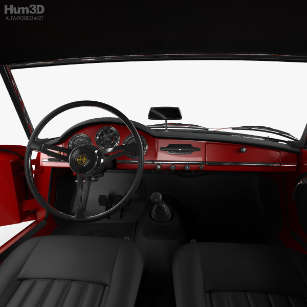 Alfa Romeo Giulietta Spider With Hq Interior 1955 3d Model Vehicles On Hum3d