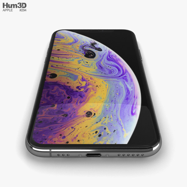 Apple Iphone Xs Silver 3d Model Electronics On Hum3d